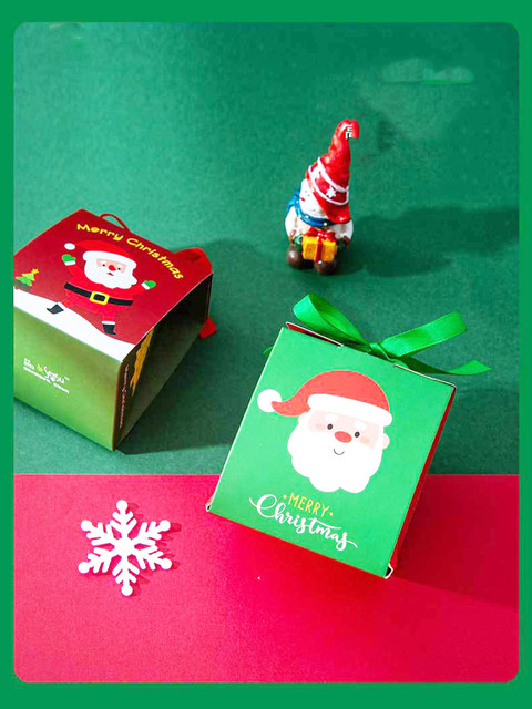 Prostokątne kartonowe pudełko na prezenty bożonarodzeniowe - 50 części, kreatywne, festiwalowe - Wianko - 3