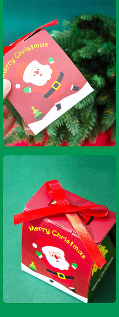 Prostokątne kartonowe pudełko na prezenty bożonarodzeniowe - 50 części, kreatywne, festiwalowe - Wianko - 4