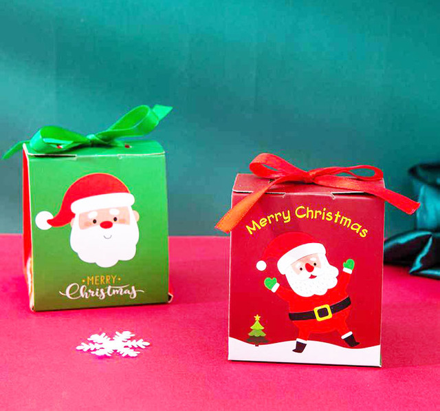 Prostokątne kartonowe pudełko na prezenty bożonarodzeniowe - 50 części, kreatywne, festiwalowe - Wianko - 6