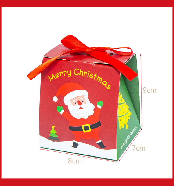 Prostokątne kartonowe pudełko na prezenty bożonarodzeniowe - 50 części, kreatywne, festiwalowe - Wianko - 10
