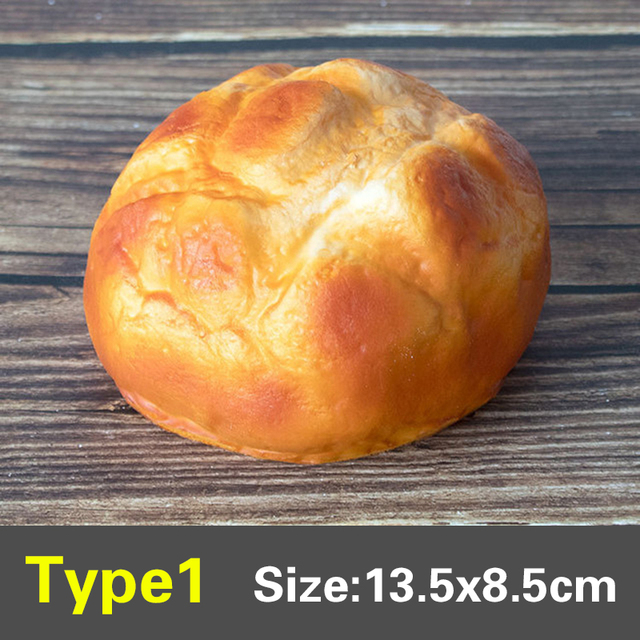 Sztuczne PU jedzenie - Squishy chleb świąteczne - imitujące chleb akcesoria do modeli i rekwizyty - Wianko - 2
