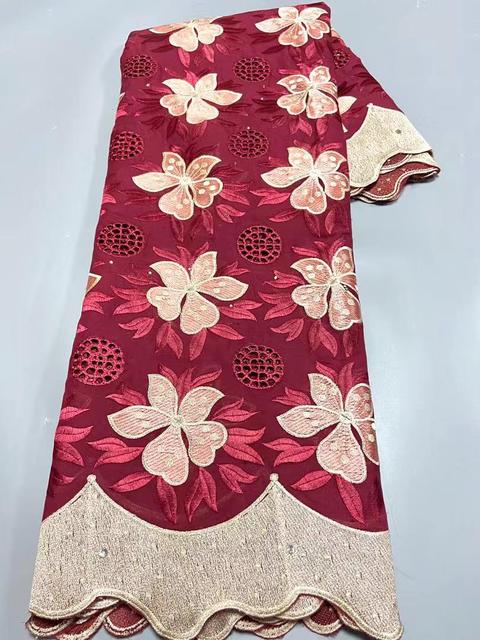 Najnowsza szwajcarska koronka z woalem na sukienki ślubne - HFX, 5 metrów - Wianko - 10
