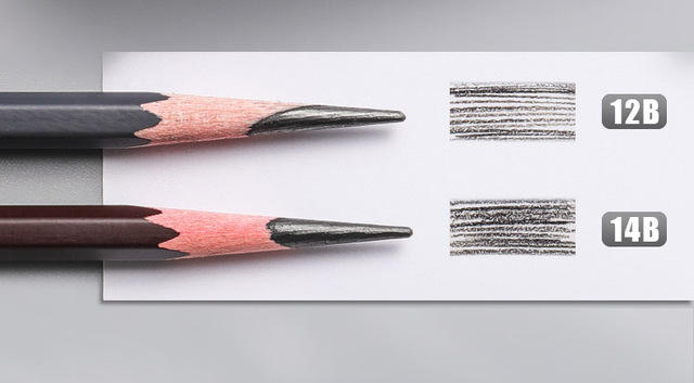 Marie's Super ciemny ołówek węglowy do rysowania i cieniowania - zestaw 12 sztuk - Wianko - 2