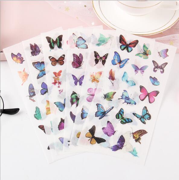 Naklejki PVC przezroczyste z motywem pięknego motyla do kreatywnej dekoracji - 6 arkuszy - Wianko - 20