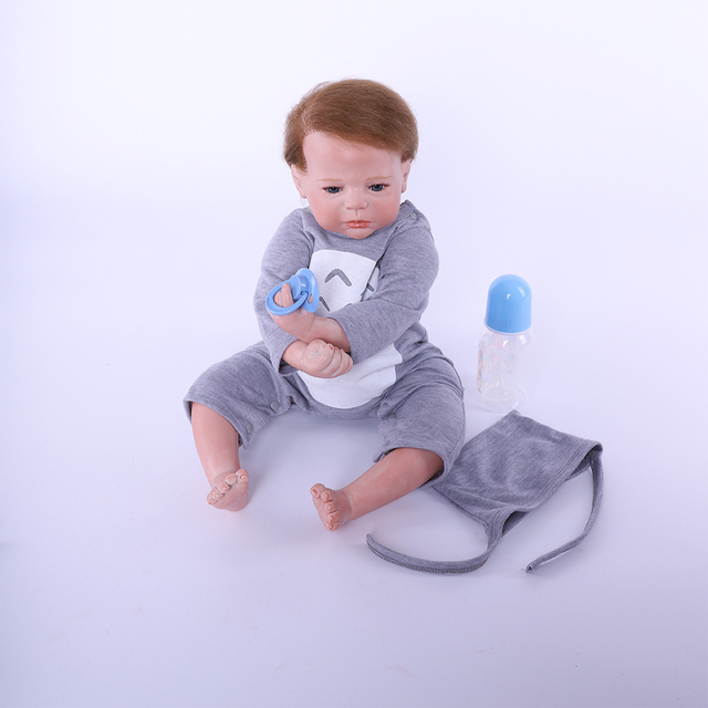 ZIYIUI Reborn - silikonowa lalka chłopiec z winylu, realistyczne, niebieskie oczy - świąteczny prezent - Wianko - 3