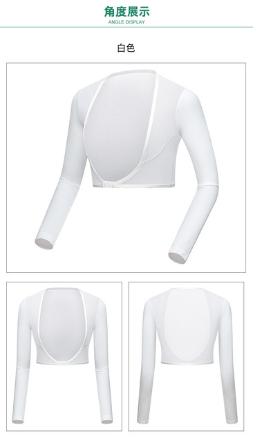 Letnia koszula damska do gry w golfa z filtrem przeciwsłonecznym i chłodzącym jedwabiem - Wianko - 19