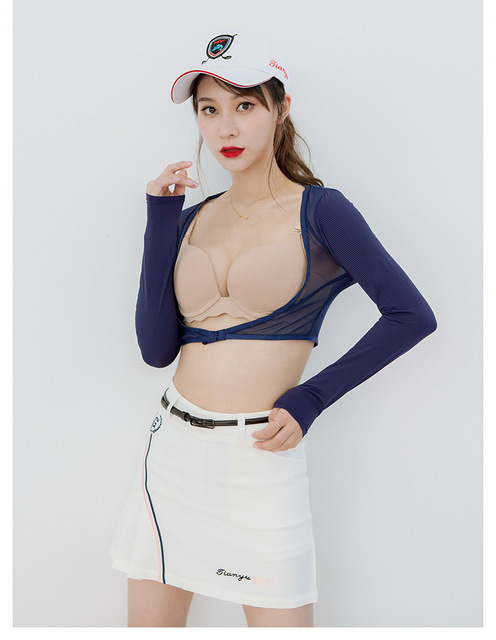 Letnia koszula damska do gry w golfa z filtrem przeciwsłonecznym i chłodzącym jedwabiem - Wianko - 15