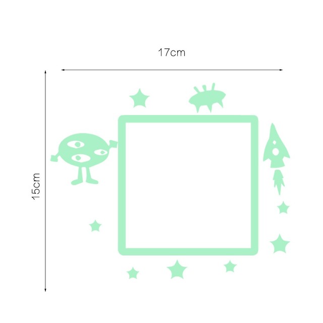 Fluorescencyjne naklejki 3D z pięknymi gwiazdami - dekoracje ścienne na wyłącznik do pokoju dzieci - Wianko - 16