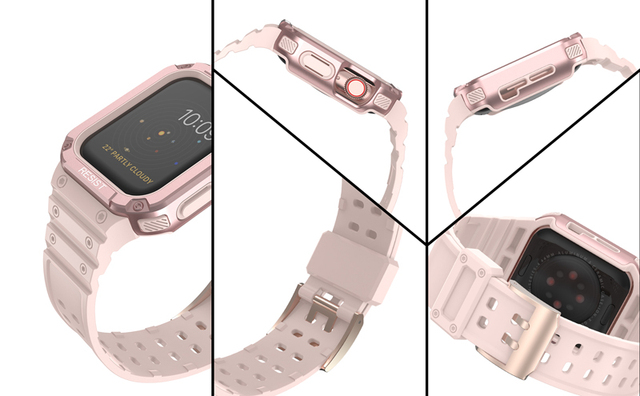 Gumowy pasek silikonowy do zegarka Apple Series 7 6 5 4 SE 41MM 40mm 44mm 45MM - Wianko - 5