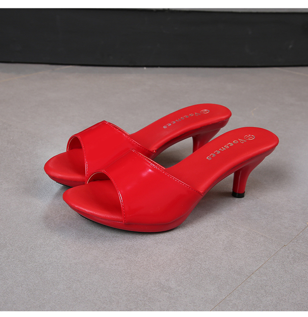Kapcie letnie na cienkich wysokich obcasach z kryształami - lekki i seksowny design (6cm/MOD), przezroczyste sandały dla kobiet - kobiece buty na każdą okazję - Wianko - 31