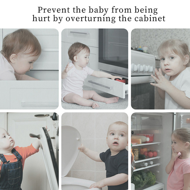 Ochrona dziecka - blokada szuflady i drzwi do szafki oraz lodówki - gałka samoprzylepna - Wianko - 2