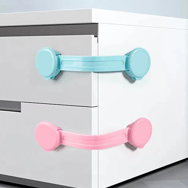 Ochrona dziecka - blokada szuflady i drzwi do szafki oraz lodówki - gałka samoprzylepna - Wianko - 3