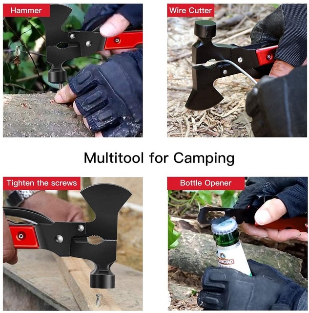 Zestaw survivalowy i narzędziowy do campingowego przetrwania 32w1 - idealny prezent dla aktywnych mężczyzn, zainteresowanych wędkarstwem, polowaniem i spędzaniem czasu na świeżym powietrzu - Wianko - 8