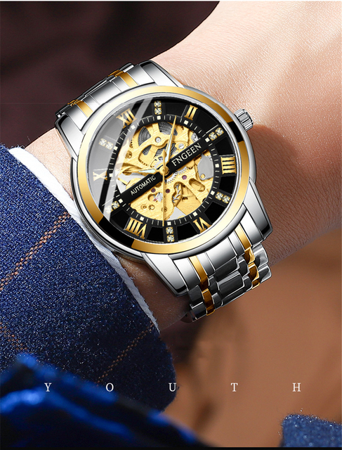Zegarek mechaniczny męski FNGEEN - biznesowy, sportowy, luksusowy, automatyczny, Tourbillon - Relogio Masculino, Reloj Hombre - Wianko - 15