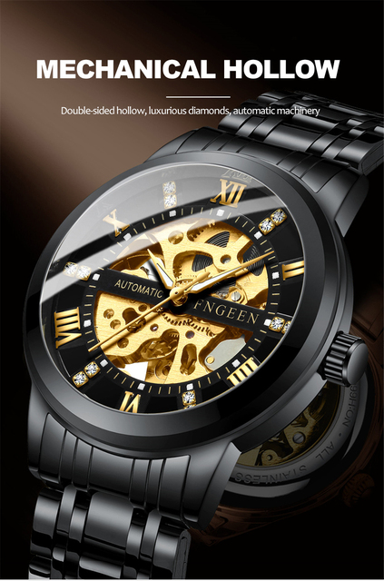 Zegarek mechaniczny męski FNGEEN - biznesowy, sportowy, luksusowy, automatyczny, Tourbillon - Relogio Masculino, Reloj Hombre - Wianko - 1