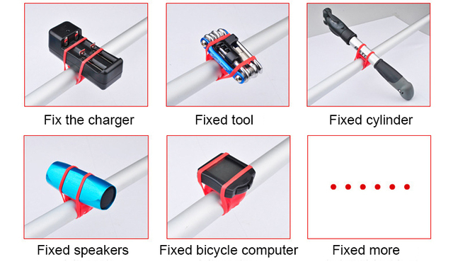 Uchwyt rowerowy na lampę z mocującymi opaskami, światło rowerowe z latarką i paskiem silikonowym - Wianko - 12