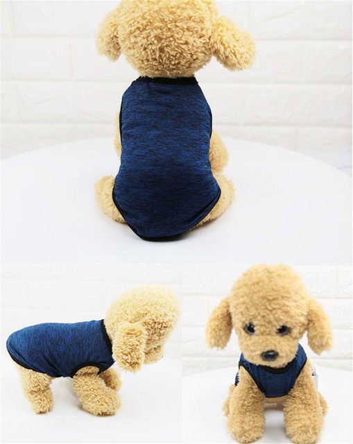 Płaszcz dla małych psów Klasyczny w jednolitym kolorze - letnia koszula Chihuahua Tshirt Yorkshire Terrier Pet Clothes - Wianko - 41