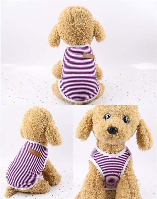 Płaszcz dla małych psów Klasyczny w jednolitym kolorze - letnia koszula Chihuahua Tshirt Yorkshire Terrier Pet Clothes - Wianko - 34