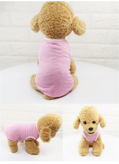 Płaszcz dla małych psów Klasyczny w jednolitym kolorze - letnia koszula Chihuahua Tshirt Yorkshire Terrier Pet Clothes - Wianko - 40