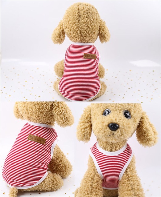 Płaszcz dla małych psów Klasyczny w jednolitym kolorze - letnia koszula Chihuahua Tshirt Yorkshire Terrier Pet Clothes - Wianko - 35