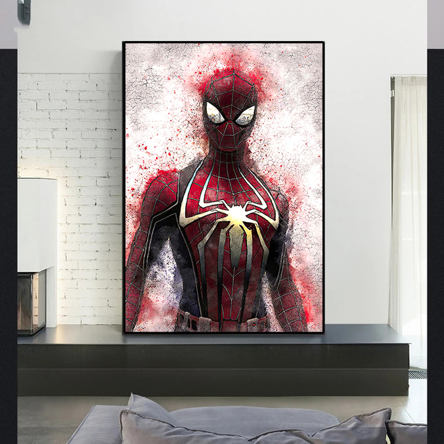 Obraz na płótnie Marvel Superhero Avengers z postaciami Spiderman, Iron Man i Kapitan Ameryka - Wianko - 6