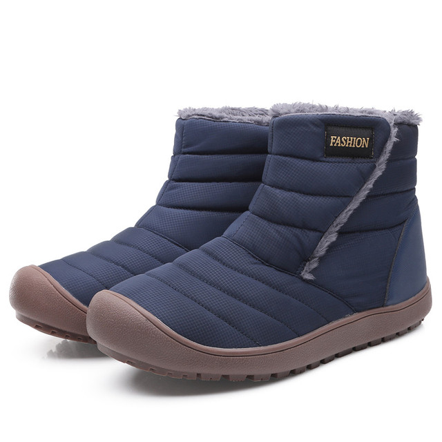 Wodoodporne kostki zimowe damskie buty pluszowe outdoor Unisex bawełniane duże rozmiary śniegowe futrzane botki - Wianko - 9