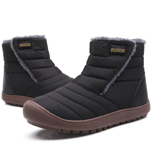 Wodoodporne kostki zimowe damskie buty pluszowe outdoor Unisex bawełniane duże rozmiary śniegowe futrzane botki - Wianko - 10