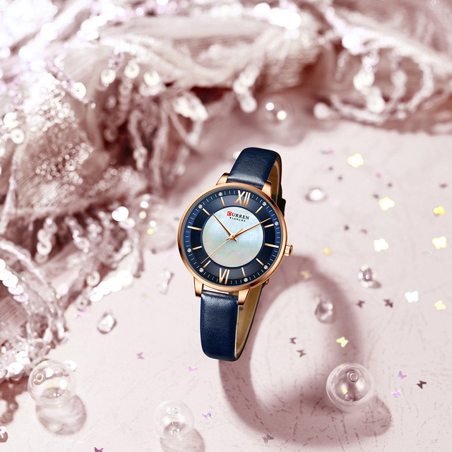 Luksusowy damski zegarek CURREN Relogio Feminino na skórzanym pasku - Koreańska moda, casual, wodoodporny 30M - Wianko - 12