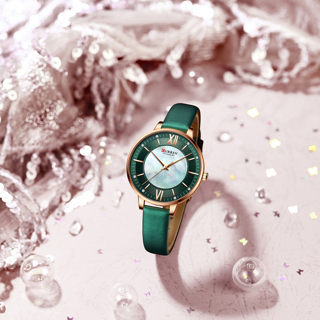 Luksusowy damski zegarek CURREN Relogio Feminino na skórzanym pasku - Koreańska moda, casual, wodoodporny 30M - Wianko - 15
