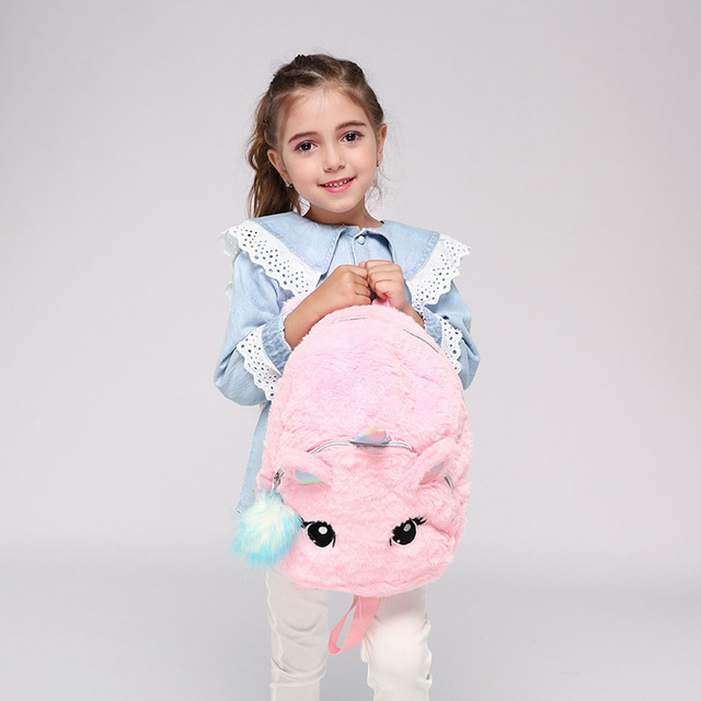 Plecak zimowy dla dzieci z cekinami 3D - jednorożec pluszowy - Wianko - 38
