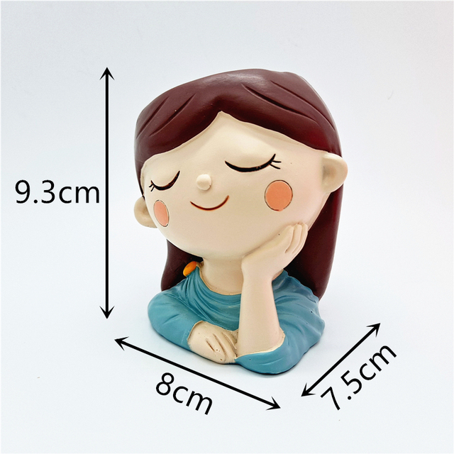 Forma silikonowa na ciasto - ładna dziewczyna w doniczce, żywica gipsowa, świeca betonowa, przezroczysta żywica epoksydowa, rękodzielnicze DIY - Wianko - 12