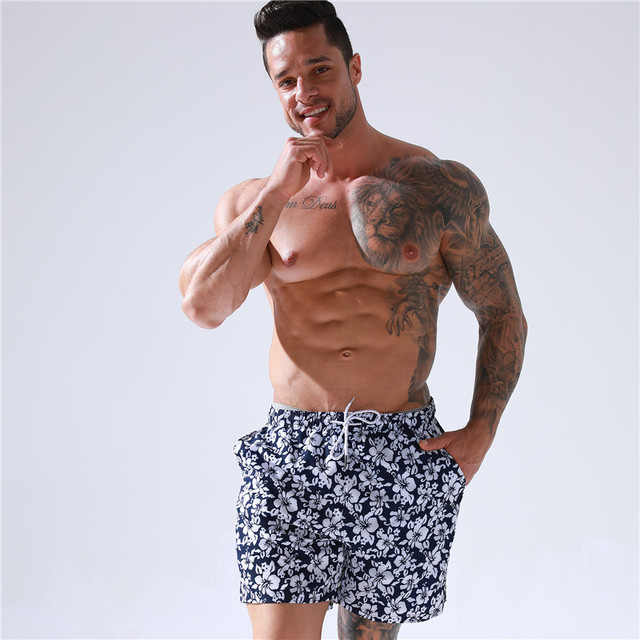 Męskie spodnie plażowe z nadrukiem pięć punktów Casual, luźny krój - Wianko - 11