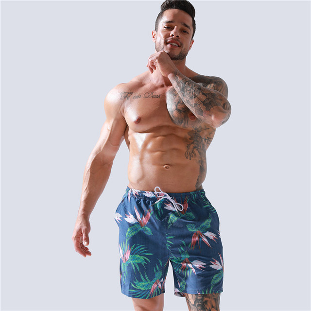 Męskie spodnie plażowe z nadrukiem pięć punktów Casual, luźny krój - Wianko - 12