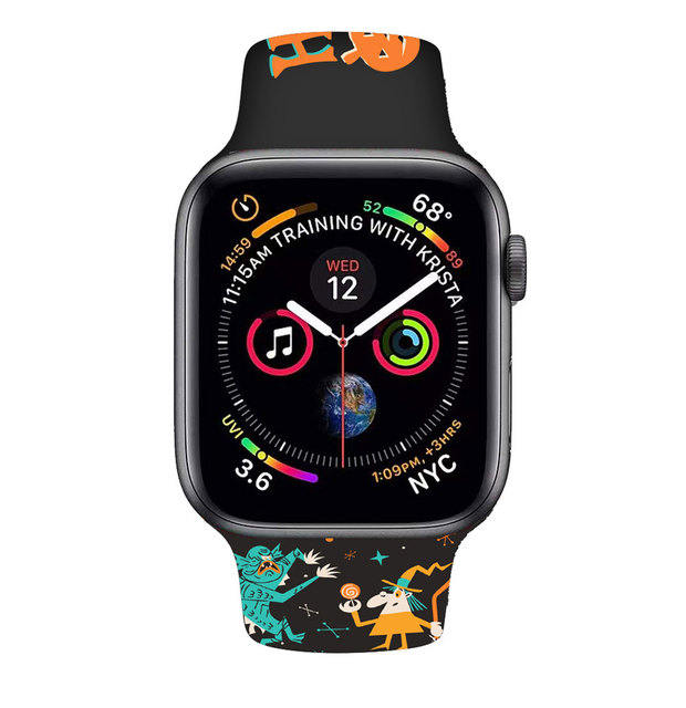 Silikonowy pasek Halloween do Apple Watch 45mm 41mm 44mm 40mm 38mm 42mm - Wianko - 2