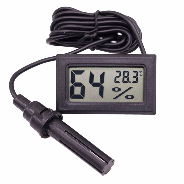 Mini wygodny cyfrowy termometr LCD z czujnikiem i miernikiem wilgotności - monitorowanie lodówki, akwarium i inne - Wianko - 14