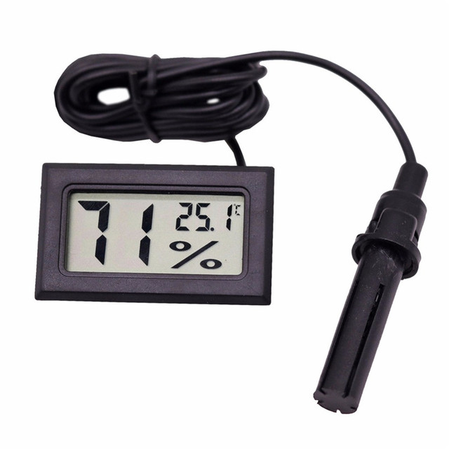 Mini wygodny cyfrowy termometr LCD z czujnikiem i miernikiem wilgotności - monitorowanie lodówki, akwarium i inne - Wianko - 20