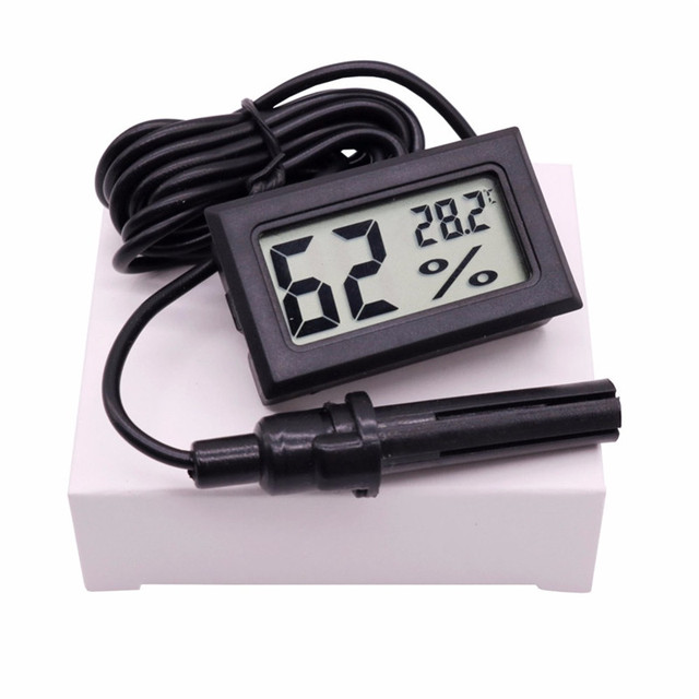 Mini wygodny cyfrowy termometr LCD z czujnikiem i miernikiem wilgotności - monitorowanie lodówki, akwarium i inne - Wianko - 22