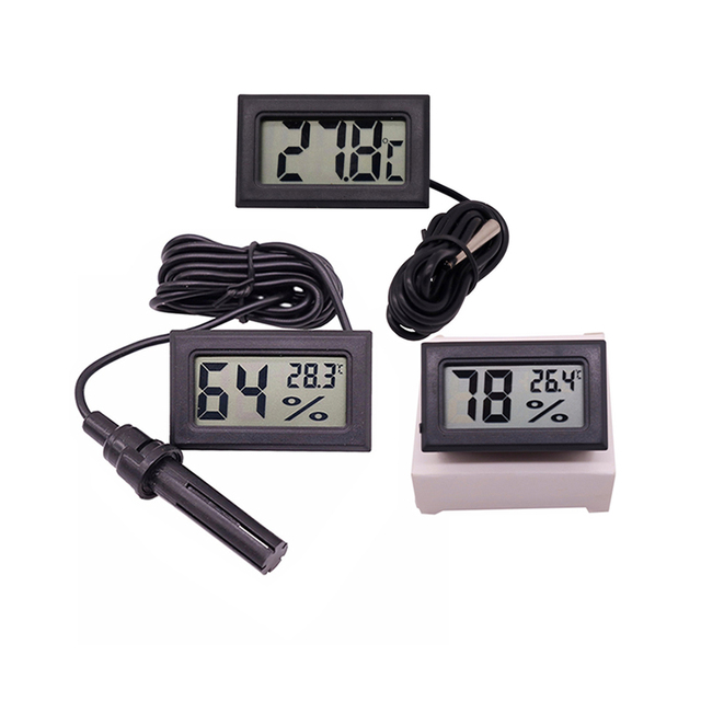 Mini wygodny cyfrowy termometr LCD z czujnikiem i miernikiem wilgotności - monitorowanie lodówki, akwarium i inne - Wianko - 4
