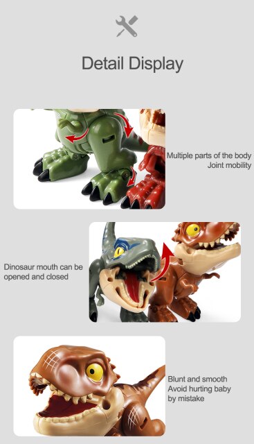 2020 Park Jurajski - Świetna Figurka Dino Robot dla Chłopców - Mini Zabawka na Palec - Świąteczny Prezent Dla Dzieci - Wianko - 6