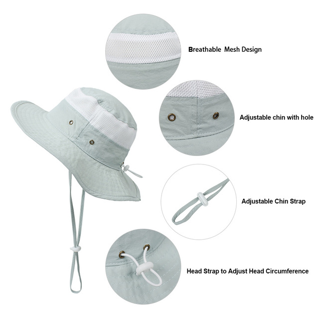 Duży filcowy kapelusz przeciwsłoneczny dla dzieci - Floppy, szerokie rondo, idealny na plażę - Wianko - 29