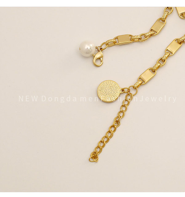 Nowa minimalistyczna metalowa bransoletka z prawdziwym złotem 2021 dla ślicznych kobiet - Wianko - 11