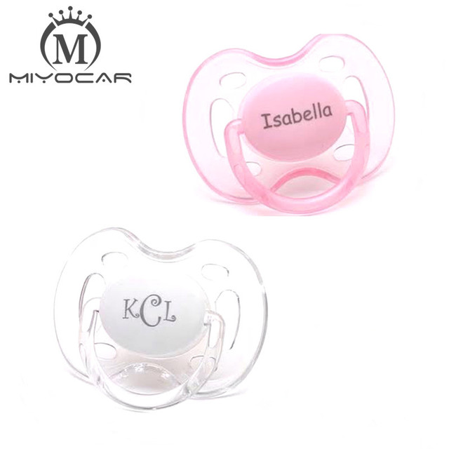 Smoczek MIYOCAR różowy księżniczka z grawerowaną dowolną nazwą - monogram dla niemowląt - Wianko - 4
