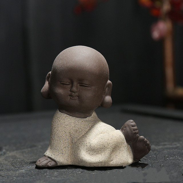 Mini chiński buddyzm - zestaw małych posągów mnichów Zen, idealny do medytacji i małe wyroby rzemieślnicze - posągi buddy, herbata - Wianko - 11