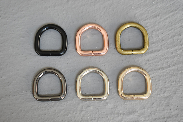 Metalowy spawany D pierścień 15mm obroża regulowane klamry plecaki pasy torby - metalowa Dee klamra DIY obroże - Wianko - 4