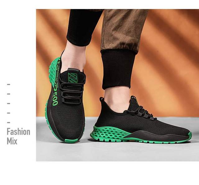 Męskie lekkie buty do biegania z siatkowym materiałem oddychającym - Wianko - 21