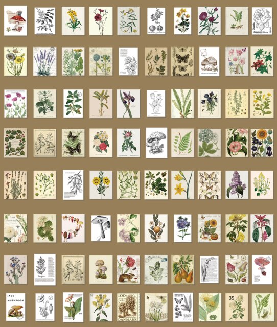 Papierowy materiał na Vintage księgę gości - 366 sztuk, obraz roślin, DIY dekoracje do Scrapbookingu, planera i pamiętnika - Wianko - 30