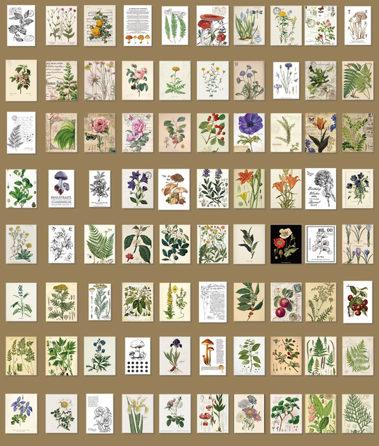 Papierowy materiał na Vintage księgę gości - 366 sztuk, obraz roślin, DIY dekoracje do Scrapbookingu, planera i pamiętnika - Wianko - 61