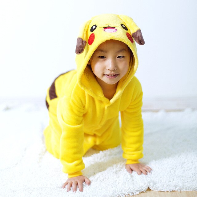 Jednoczęściowa flanelowa piżama z długimi rękawami Pikachu Pokemon - Seksowne Anime, Miękkie i Ciepłe, Prezent Dla Dzieci - Wianko - 5