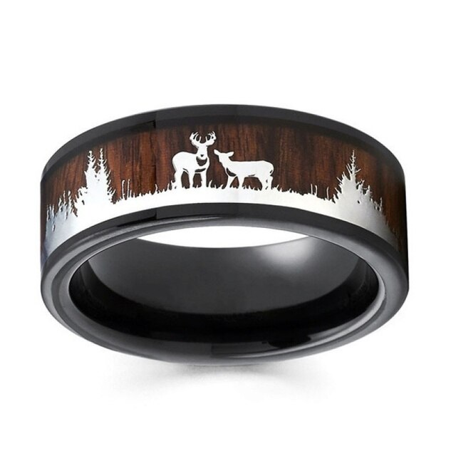 Czarny pierścień afrykańskiego króla z motywem lwa - pierścionek minimalistyczny vintage z biżuterii męskiej - Wianko - 10