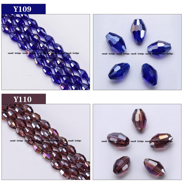 Koraliki szklane o fasetowanym kształcie, owalnego 4*6mm dla biżuterii DIY (70 szt./partia) - Wianko - 9